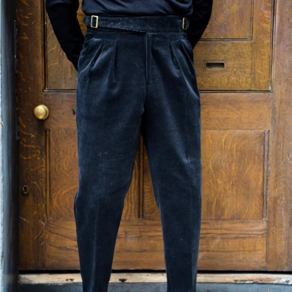 Albert Basel Navy Corduroy Ghurka Pants